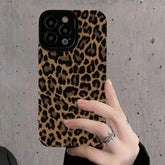 Brown Leopard Silicone Phone Case for iPhone